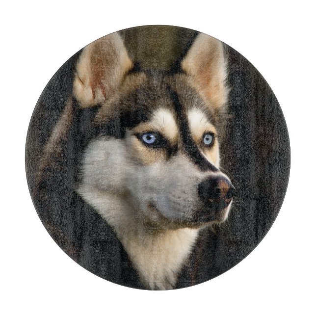 Schönes Husky Throw Kissen Schneidebrett (Vorderseite)