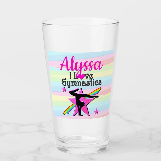SCHÖNES I LIEBE GYMNASTICS-DESIGN GLAS (Vorderseite)
