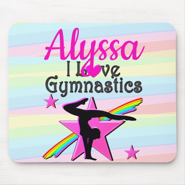 SCHÖNES I LIEBE GYMNASTICS-DESIGN MOUSEPAD (Vorne)