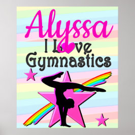 SCHÖNES I LIEBE GYMNASTICS-DESIGN POSTER