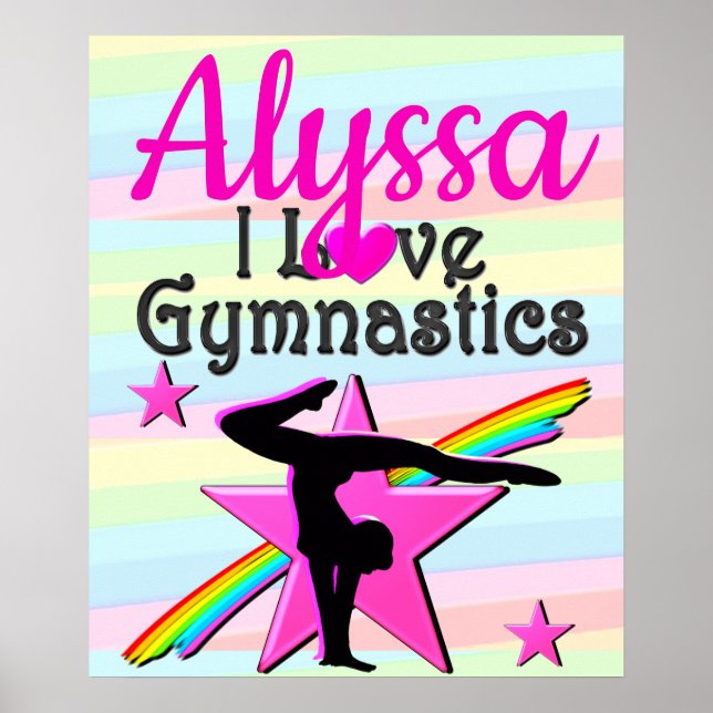 SCHÖNES I LIEBE GYMNASTICS-DESIGN POSTER (Vorne)