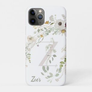 Schönes, individuelles Initial Z mit weicher Blume Case-Mate iPhone Hülle