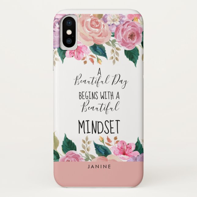 Schönes, inspirierendes Zitat Personalisiert Case-Mate iPhone Hülle (Rückseite)
