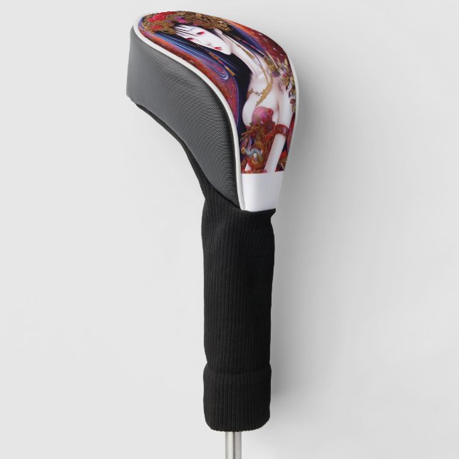 Schönes japanisches Girl Gothic Fantasy Triptych Golf Headcover (angewinkelt)