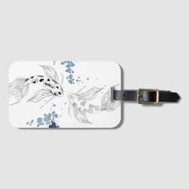 Schönes japanisches Koi Fish Schwimmen Gepäckanhänger