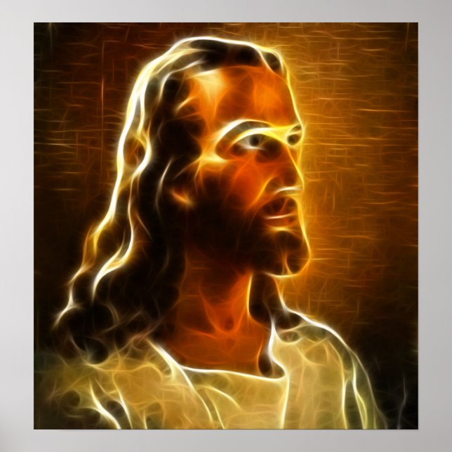 Schönes Jesus-Portrait Poster (Vorne)
