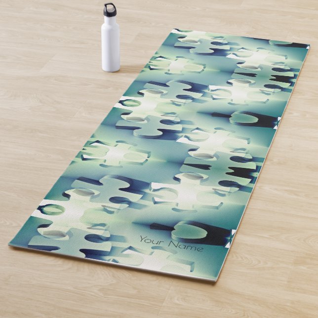 Schönes Jigsaw Design im Minimalismus Muster Yogamatte (Beispiel)