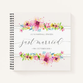 Schönes Just Married Wedbook Notizbuch