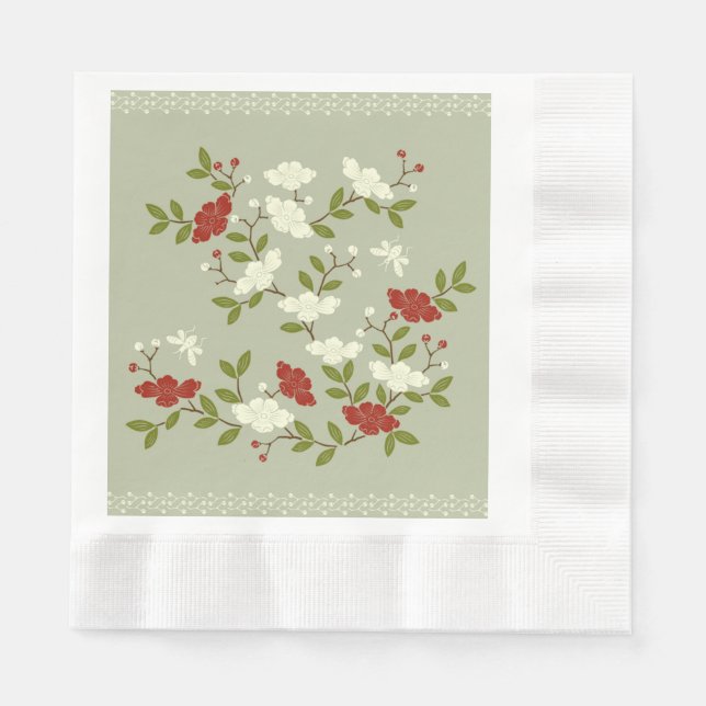 Schönes K Muster 6 Napkins Serviette (Vorderseite)