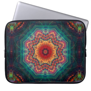 Schönes Kaleidoskop, mehrfarbige Blume Laptopschutzhülle