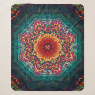 Schönes Kaleidoskop, mehrfarbige Blume Sherpadecke