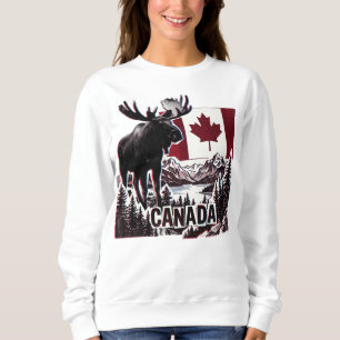 Schönes Kanada. Kanadische Flagge. Kanadischer Elc Sweatshirt