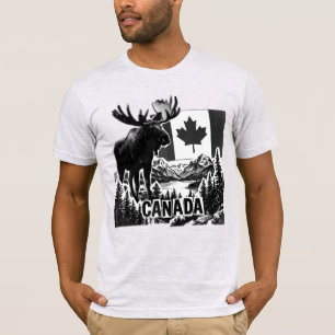 Schönes Kanada. Kanadische Flagge. Kanadischer Elc T-Shirt
