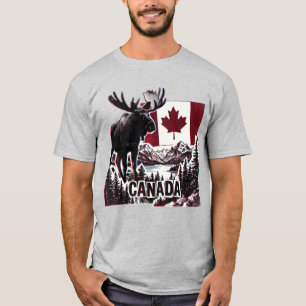 Schönes Kanada. Kanadische Flagge. Kanadischer Elc T-Shirt