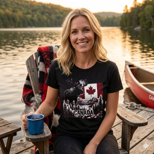 Schönes Kanada. Kanadische Flagge. Kanadischer Elc Tri-Blend Shirt