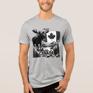 Schönes Kanada. Kanadische Flagge. Kanadischer Elc Tri-Blend Shirt