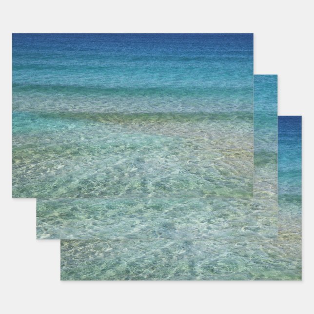 Schönes Karibisches Meer Geschenkpapier Set (Set)