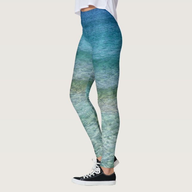 Schönes Karibisches Meer Leggings (Links)