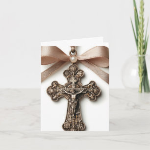 Schönes katholisches christliches Kreuz Kruzifix Karte