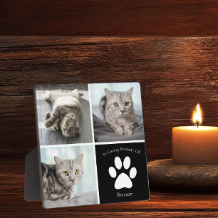 Schönes Katzen-Gedenkstück Individuelles Haustier- Fotoplatte