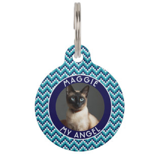 Schönes Katzen-Vater-Geschenk Chevron-Symmetrie Haustiermarke