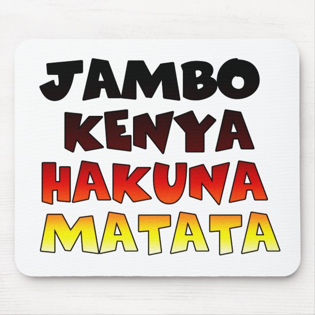Schönes Kenia-Design für Phantastische Textpassage Mousepad (Vorne)