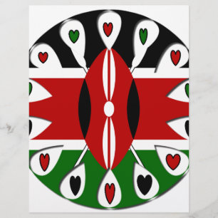 Schönes Kenya Lovely Herzen Phantastische Musterku