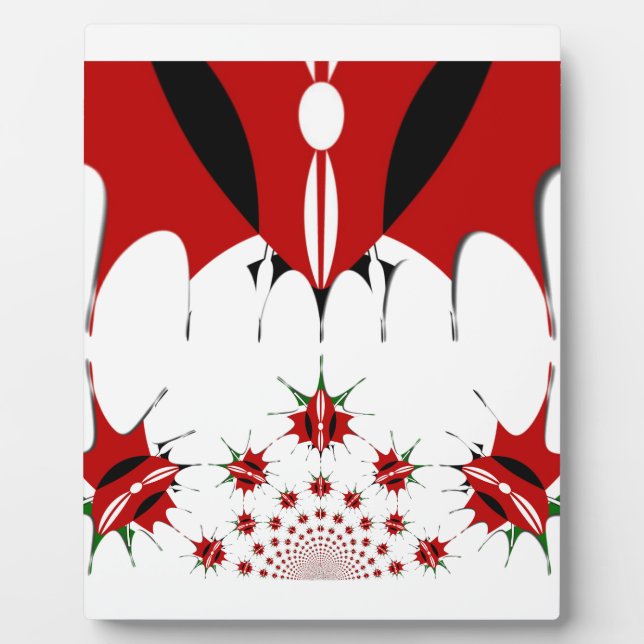 Schönes Kenya Tapestes: Kenyan Flag Butterfly Fotoplatte (Vorderseite)