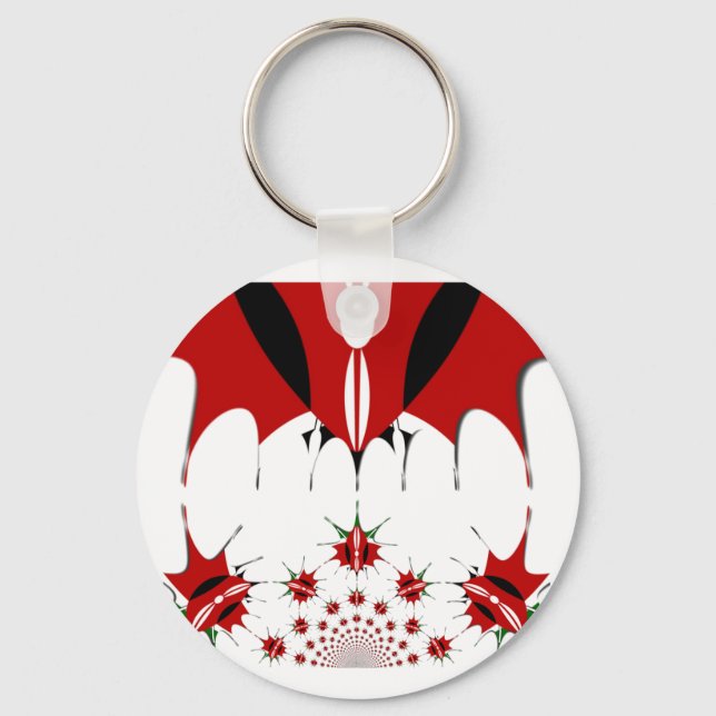 Schönes Kenya Tapestes: Kenyan Flag Butterfly Schlüsselanhänger (Vorderseite)