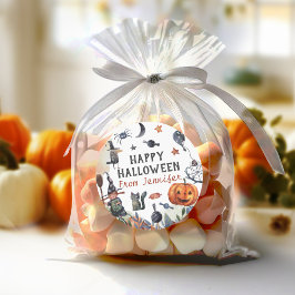 Schönes Kindergeburtstag Wasserfarbe Halloween Runder Aufkleber