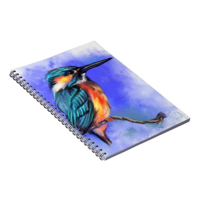 Schönes Kingfisher Bird-Notebook Notizblock (Rechte Seite)