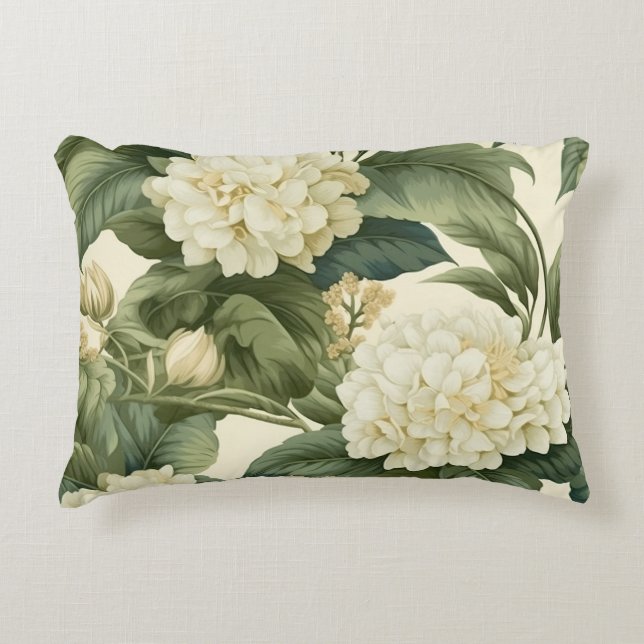 Schönes klassisches Blumenmuster Dekokissen (Vorderseite)