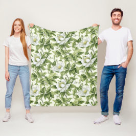 Schönes klassisches Blumenmuster Fleecedecke