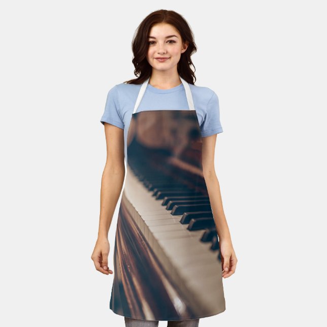 Schönes Klavierdesign Schürze (Getragen)