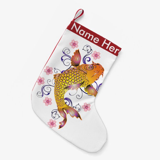 Schönes Koi Kleiner Weihnachtsstrumpf (Vorderansicht (hängend))