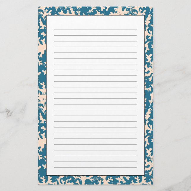 Schönes Korallenmuster Briefpapier (Vorderseite)