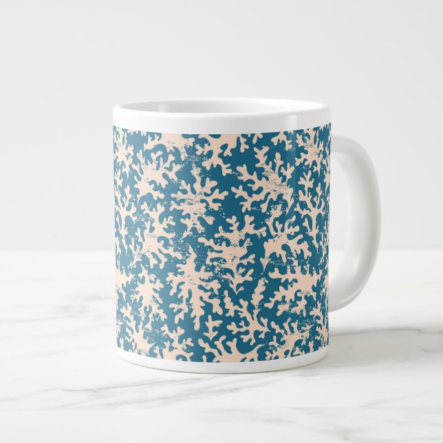 Schönes Korallenmuster Jumbo-Tasse (Vorderseite Rechts)