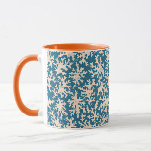 Schönes korallenrotes Muster Tasse