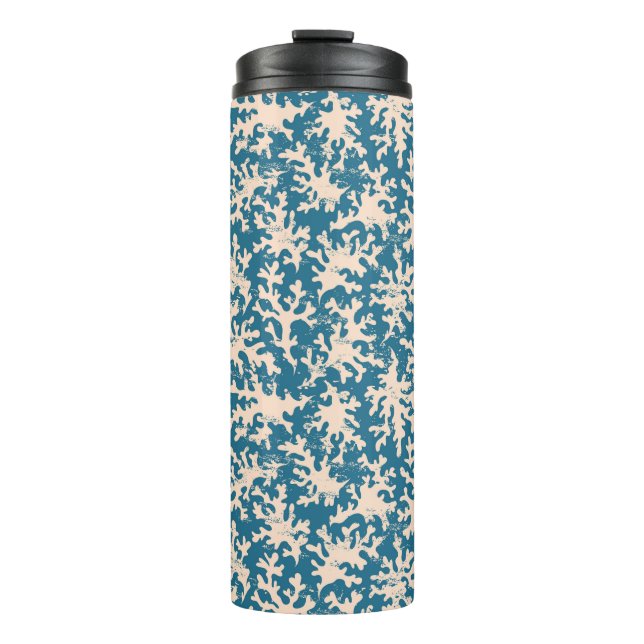 Schönes korallenrotes Muster Thermosbecher (Vorderseite)