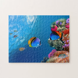 Schönes Korallenunterwasser-Rätsel