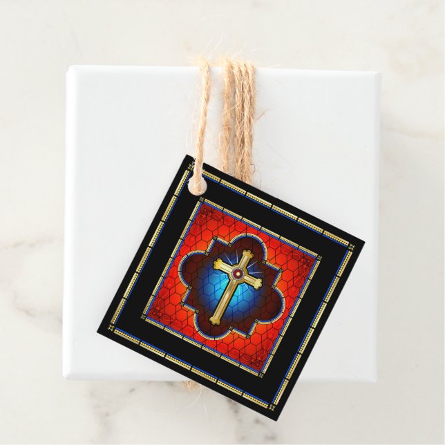 Schönes Kreuz - Siehe Rückseite - Geschenkanhänger (Beispiel)