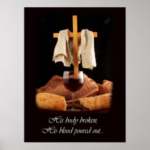 Schönes Kreuz-und Kommunions-Plakat Poster