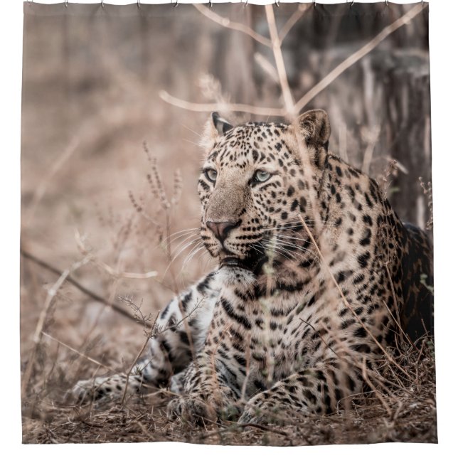 Schönes Kunstbild Großer Wildleopard oder -panthe Duschvorhang (Vorderseite)