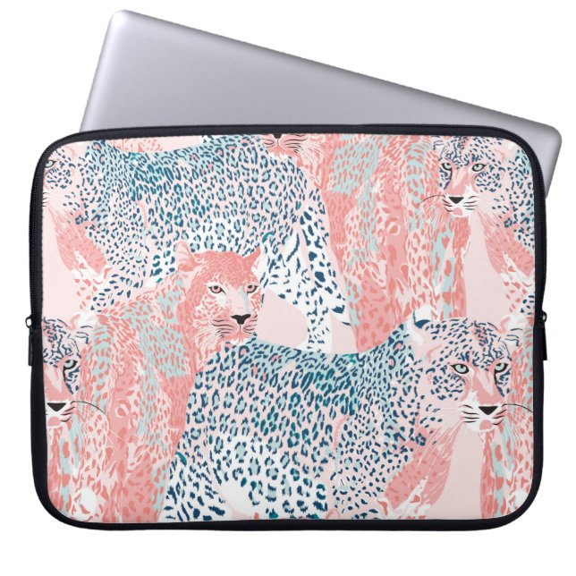 Schönes Kunstleopard nahtlos, abstrakt ein Laptopschutzhülle (Vorderseite)