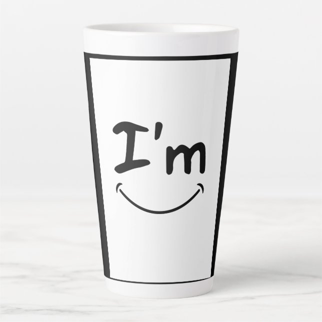 Schönes Lächeln Latte Tasse (Vorderseite)