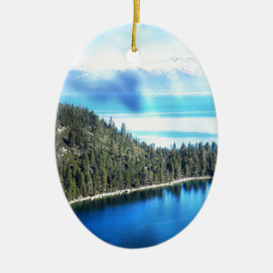 SCHÖNES LAKE TAHOE KERAMIKORNAMENT