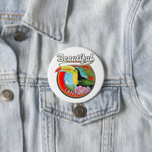 Schönes Lanzarote-Reisepatch. Button