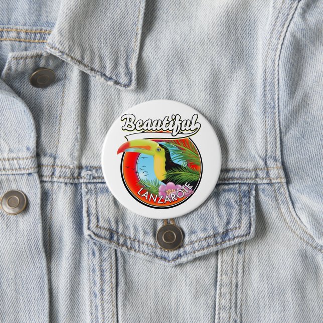 Schönes Lanzarote-Reisepatch. Button (Beispiel)