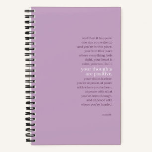Schönes Lavendel-inspirierendes Zitat-Notizbuch Notizbuch