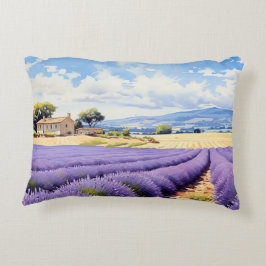 Schönes Lavendelfeld in der Provence Dekokissen